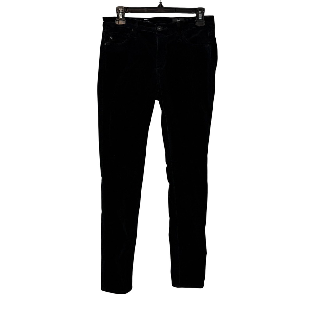 AG Adriano Goldschmied Prima Cigarette Ankle Pants Womens 27R Black Corduroy